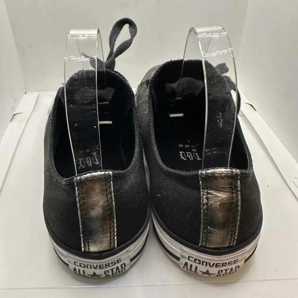Converse Black and Silver Sneakers with Canvas Material - Picture 4 of 6